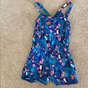 Little girls Roxy floral print romper
